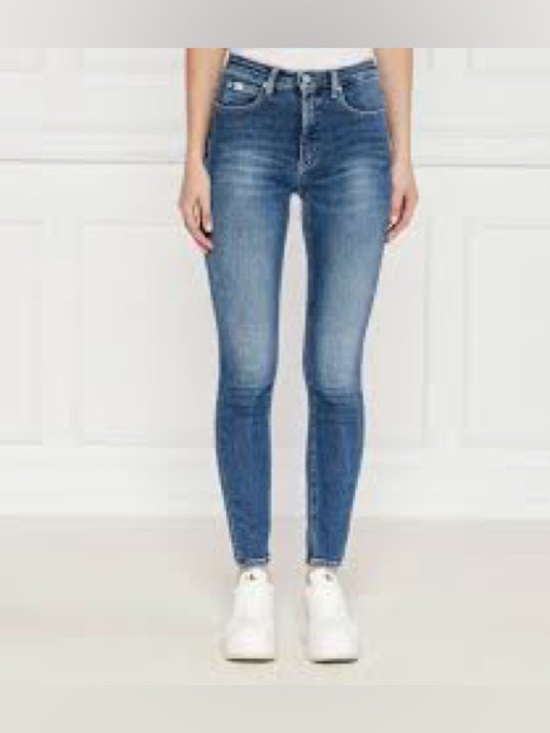Calvin Klein Denim - Calvin Klein Women's High Waisted Faded Blue Stretch Skinny Jeans